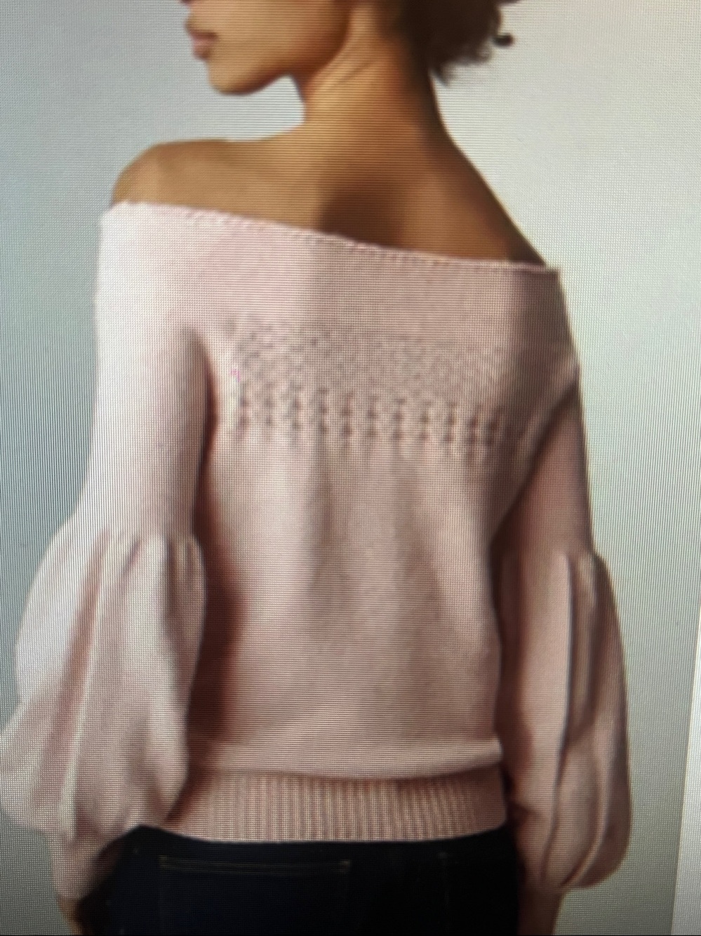 New! Anthropologie Off-Shoulder Sweater Pink Size Medium NWT